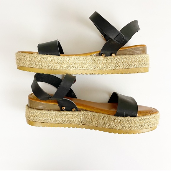 Rouge Helium Platform Sandals Espadrille Sz 8.5 - Picture 7 of 9